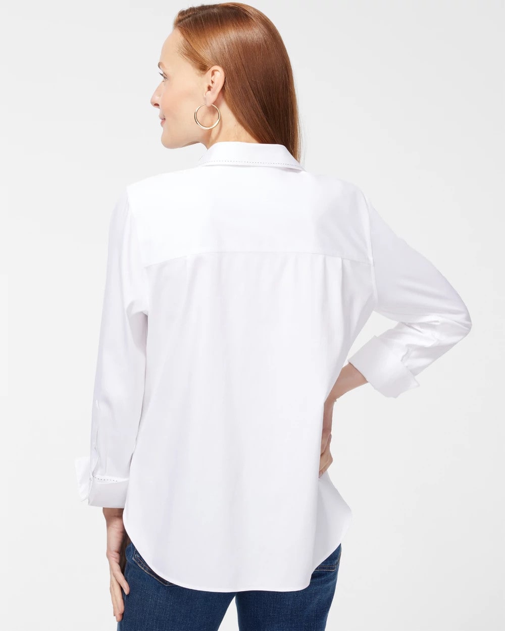 Chico's No-Iron™ Stretch Shirt OPTIC WHITE