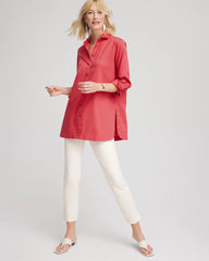 Chico's No Iron™ Classic Button Down Tunic FOLKLORIC RED