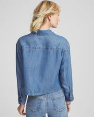 Chico's Tencel™ Cropped Denim Shirt BAILEY INDIGO