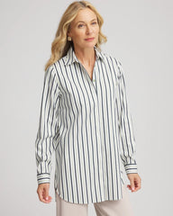 Chico's No Iron™ Striped Shirt SAGE MEADOW