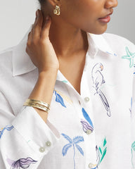 Chico's No Iron™ Island Linen Shirt OPTIC WHITE