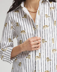 Chico's No Iron™ Leopard Graphic Shirt OPTIC WHITE