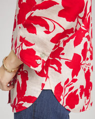 Chico's No Iron™ Floral Linen Shirt RED GLOW