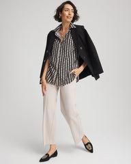 Chico's No Iron™ Printed Sateen Shirt BLACK