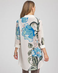 Chico's Travelers™ Artisanal Chiffon Tunic DARKEST SPRUCE