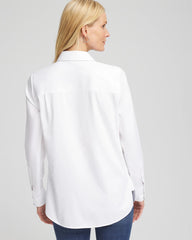 Chico's No Iron™ Wildflower Embroidered Shirt OPTIC WHITE