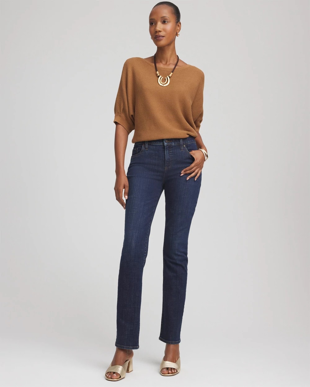 Chico's Girlfriend Slim Full-Length Jeans DARK SAPPHIRE INDIGO