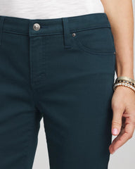 Chico's Girlfriend Slim Ankle Jeans TEAL SHADOW