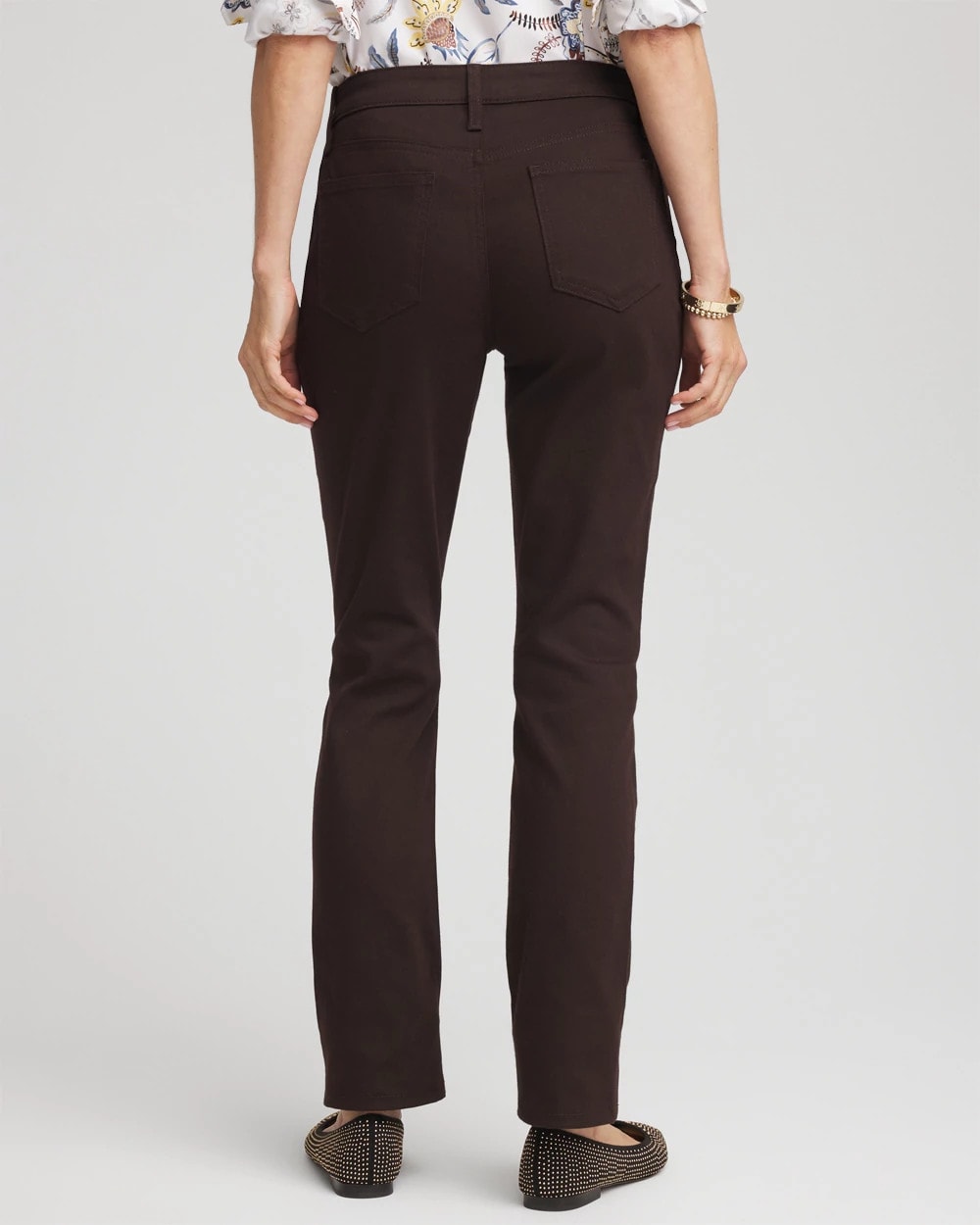 Chico's Girlfriend Slim Full-Length Jeans COCOA BEAN