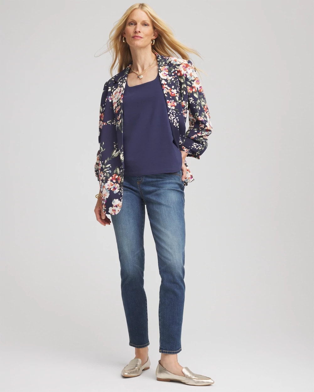 Chico's Pull-On Slim Ankle Jeggings SANTORINI INDIGO