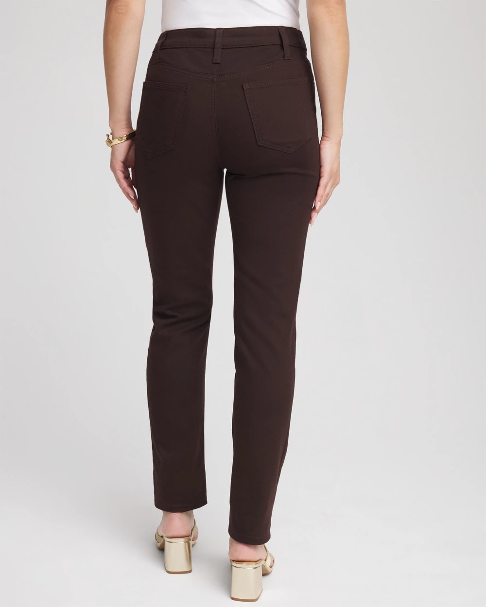 Chico's Girlfriend Slim Ankle Jeans COCOA BEAN