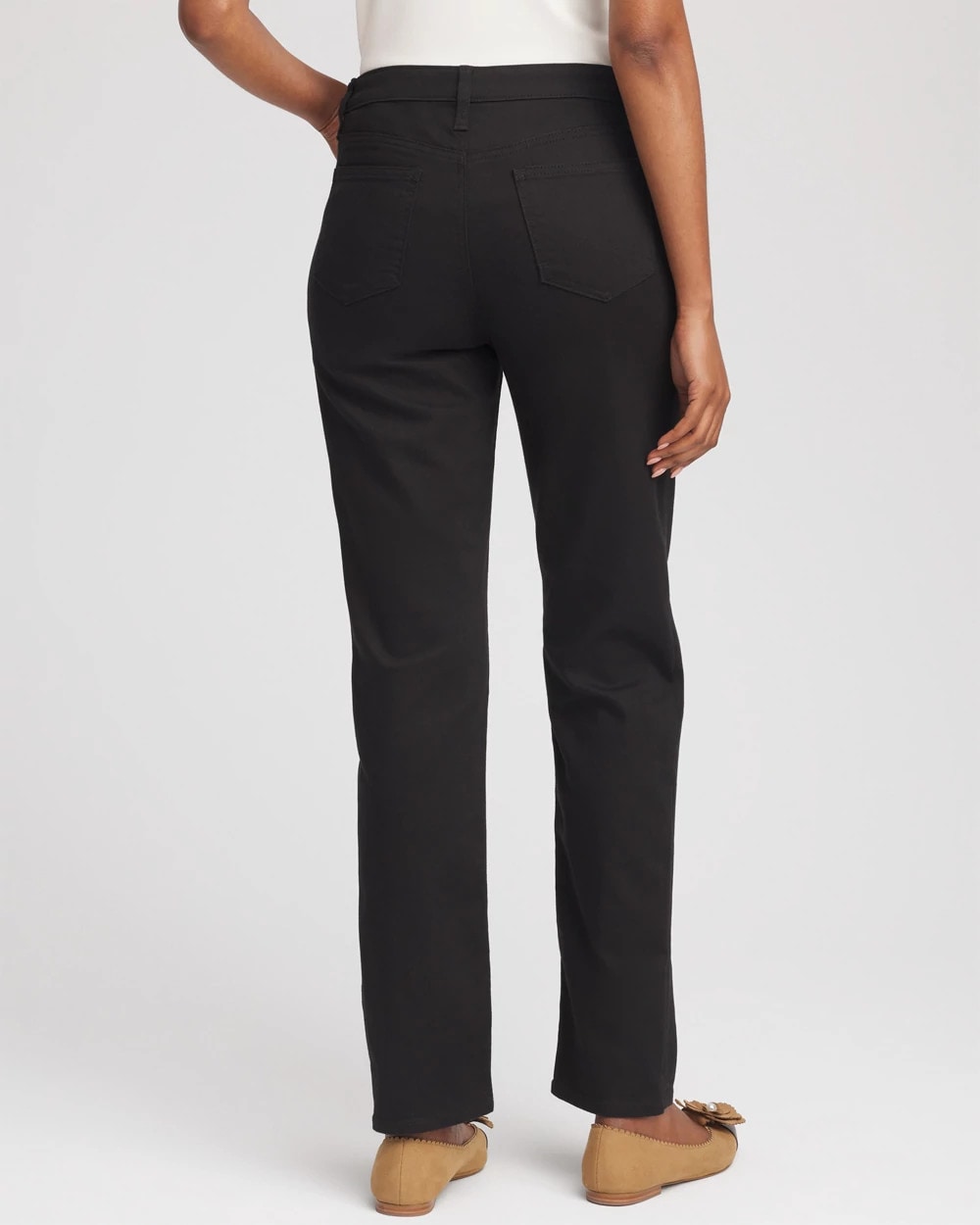 Chico's Girlfriend Slim Full-Length Jeans BLACK
