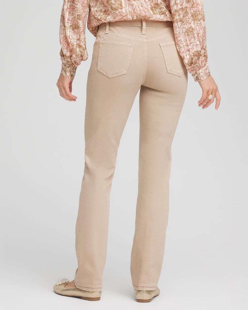 Chico's Girlfriend Slim Full-Length Jeans CHAMPAGNE FIZZ