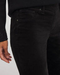 Chico's Velveteen Pull-On Flared Jeans BLACK