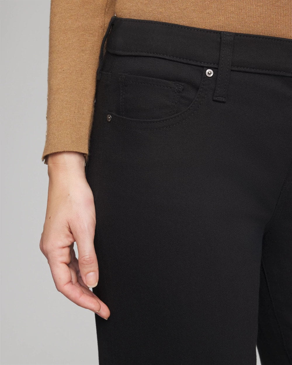 Chico's Girlfriend Straight Ankle Jeans BLACK