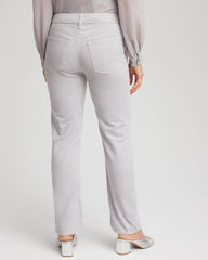 Chico's Velveteen Pull-On Flared Jeans DOVE GRAY