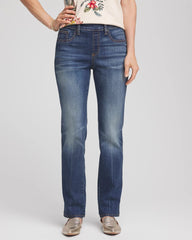 Chico's Pull-On Straight Jeans SANTORINI INDIGO