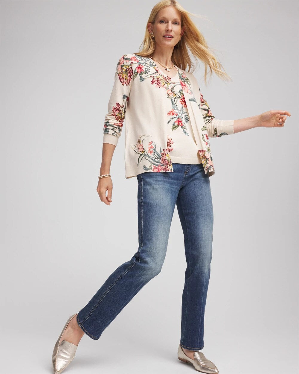 Chico's Pull-On Straight Jeans SANTORINI INDIGO