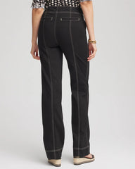 Chico's Pull-On Wide-Leg Jeans BLACK