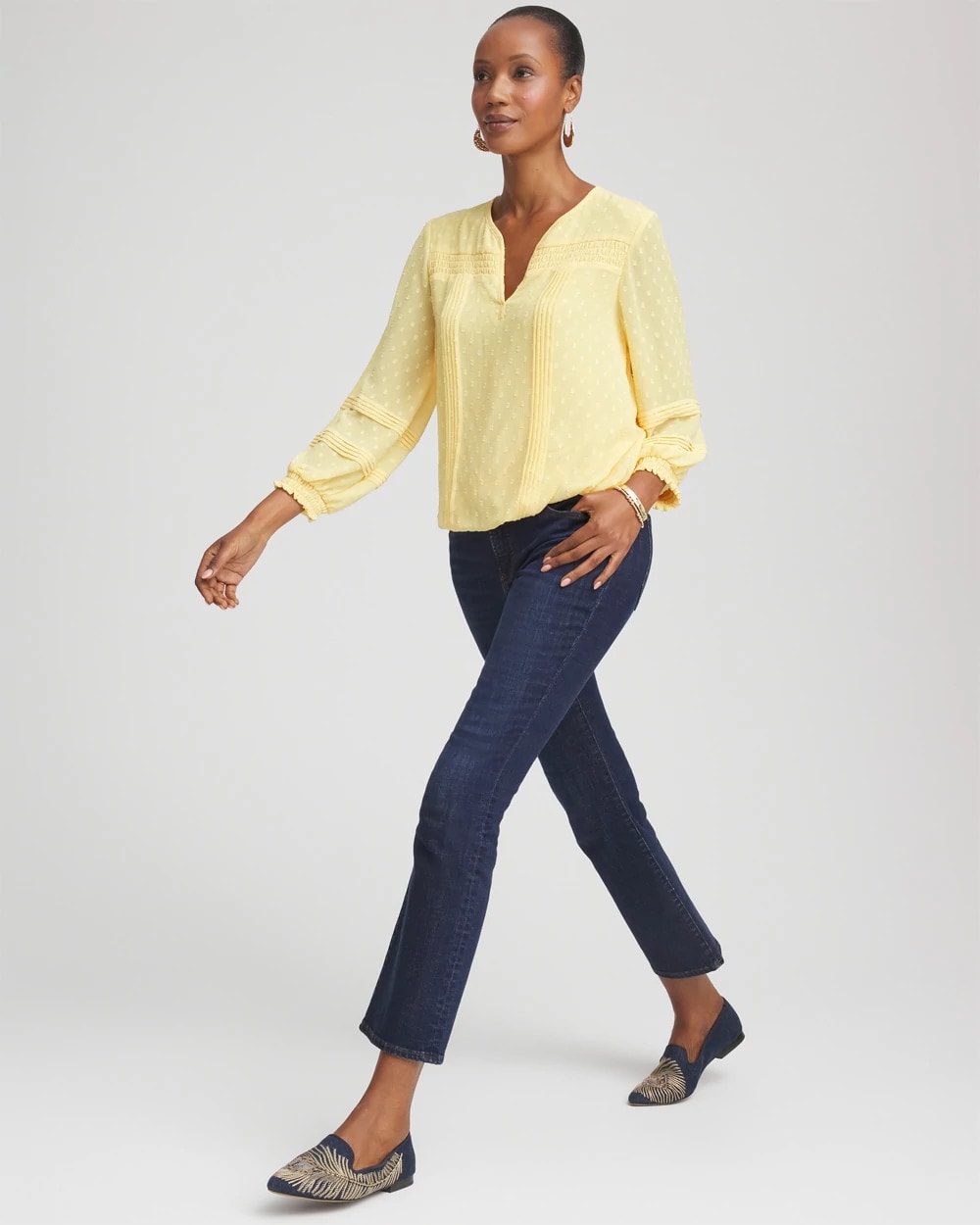 Chico's Girlfriend Cropped Flared Jeans DARK SAPPHIRE INDIGO
