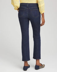 Chico's Girlfriend Cropped Flared Jeans DARK SAPPHIRE INDIGO