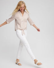 Chico's No Stain Pull-On Ankle Jeggings ALABASTER