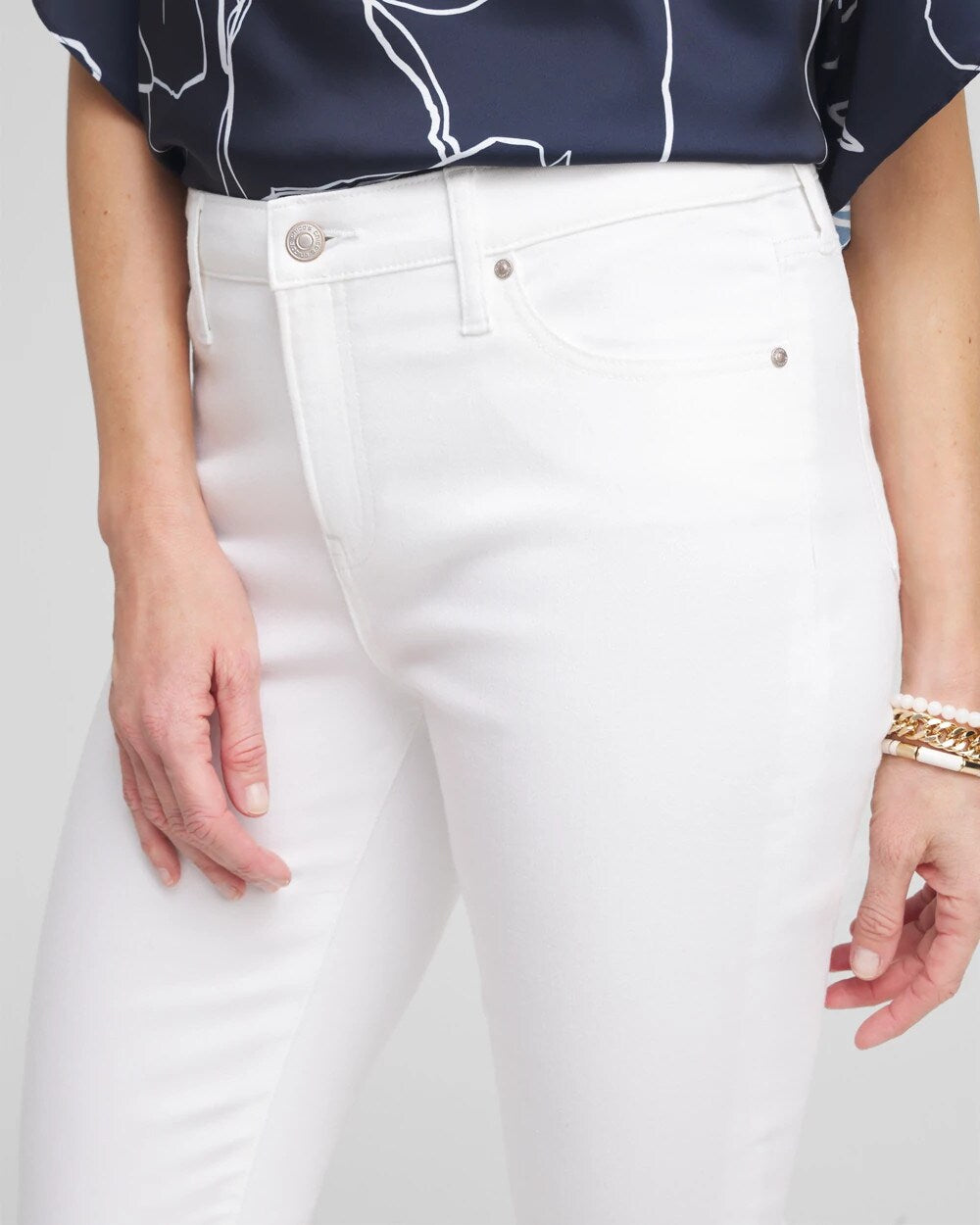 Chico's No Stain Girlfriend Jeans ALABASTER