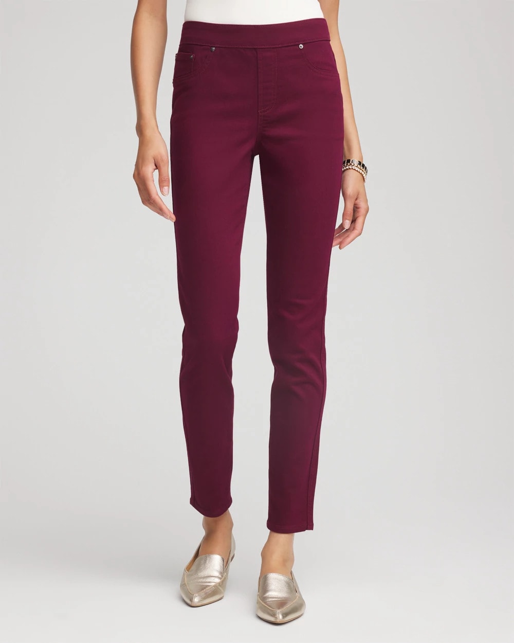 Chico's Modern Pull-On Ankle Jeggings DEEP CHIANTI