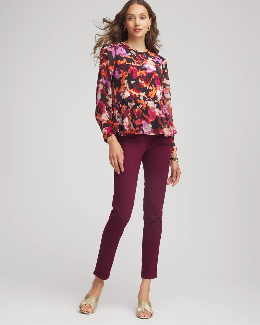 Chico's Modern Pull-On Ankle Jeggings DEEP CHIANTI