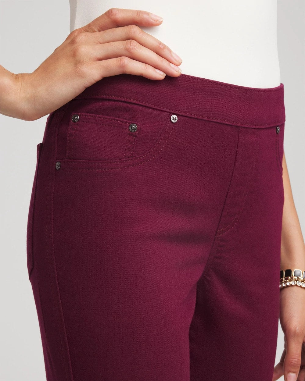 Chico's Modern Pull-On Ankle Jeggings DEEP CHIANTI