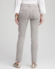 Chico's Silver Pull-On Slim Ankle Jeggings SILVER BIRCH WASH