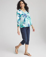 Chico's 17" Pull on Capris LUNABELLE INDIGO