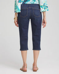 Chico's 17" Pull on Capris LUNABELLE INDIGO