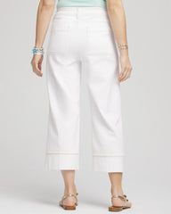 Chico's Pintuck High-Cuff Cropped Jeans ALABASTER