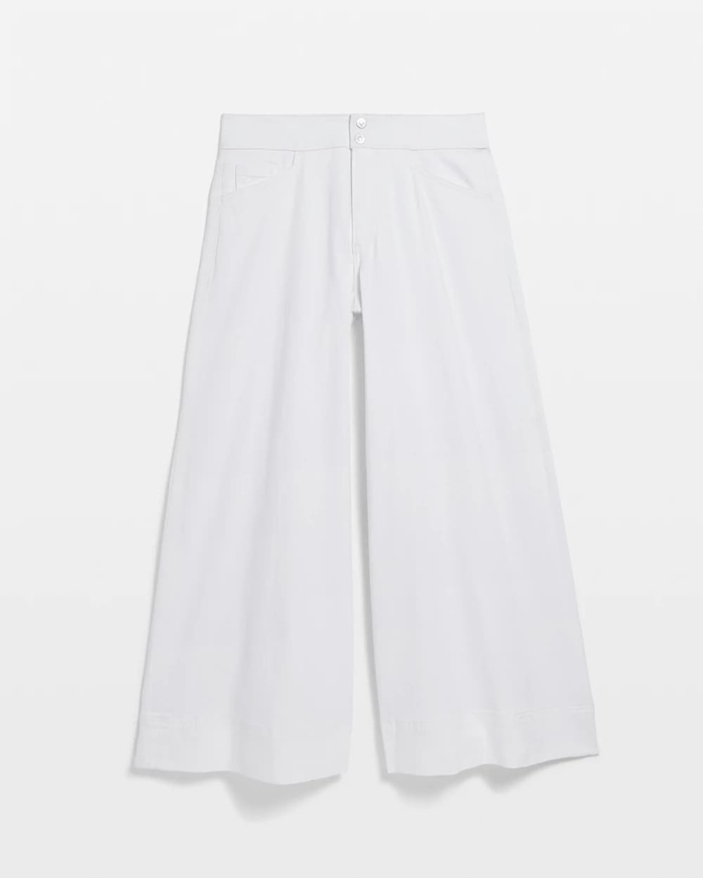 Chico's Denim Trouser Culottes ALABASTER