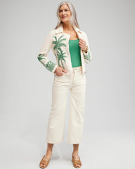 Chico's Cropped Wide Leg Jeans NATURAL SEEDED