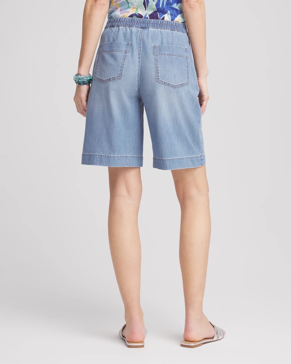 Chico's Lightweight Summer Jean Shorts CARESSA INDIGO