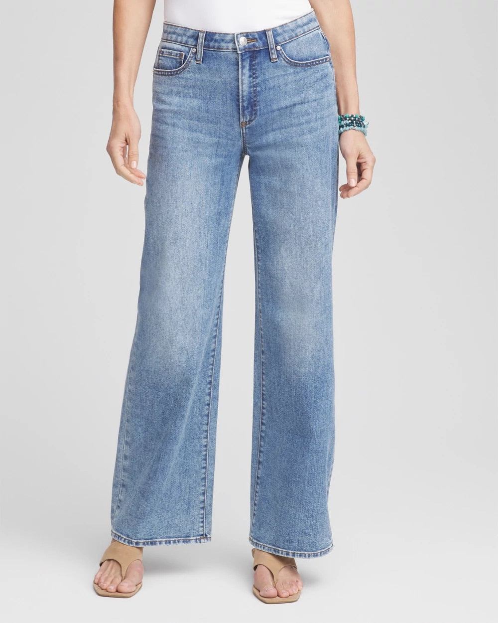 Chico's High Rise Wide Leg Jeans FARRAH INDIGO