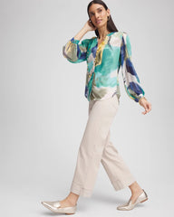 Chico's Pull-On Wide Leg Cuffed Jeans SMOKEY TAUPE