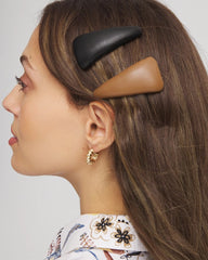 Chico's Classic Leather Motif Barrette NEUTRAL