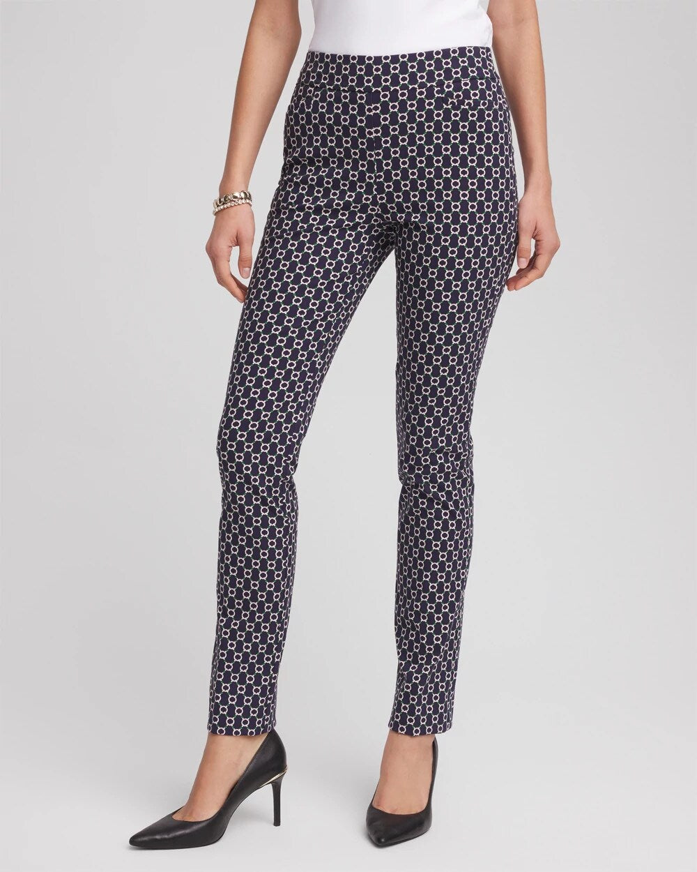 Chico's Brigitte™ Chain Connection Slim Pants PASSPORT BLUE
