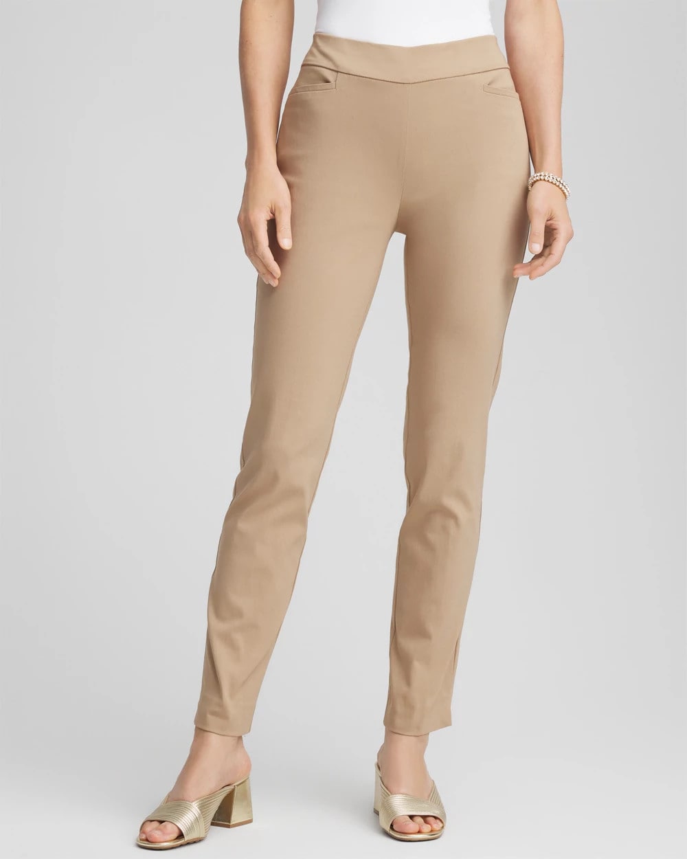 Chico's Brigitte™ Slim Pull-On Ankle Pants CATTAIL BROWN