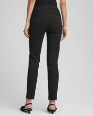 Chico's Brigitte™ Slim Ankle Jacquard Pants BLACK