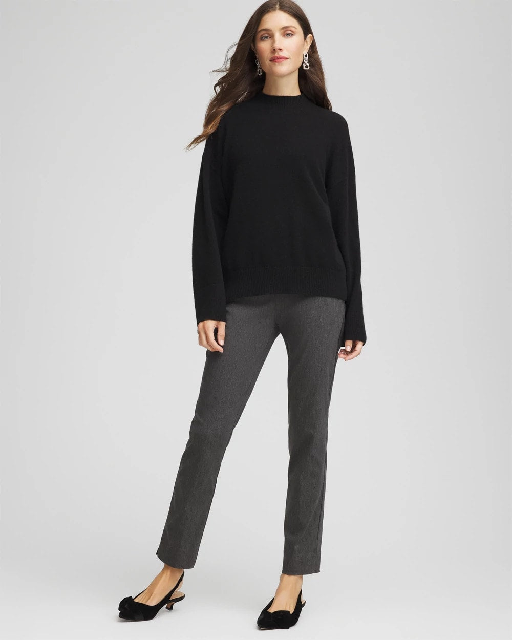 Chico's Brigitte™ Slim Ankle Pants GRAPHITE HEATHER GRAY