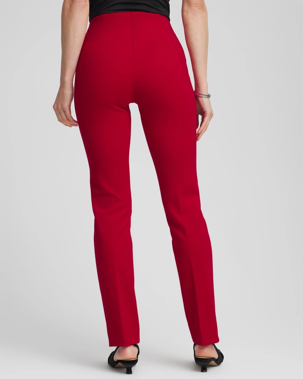 Chico's Juliet Slim Trim Detail Ankle Pants CARMINE RED