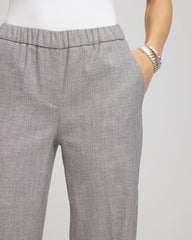 Chico's Shimmer Straight Tapered Ankle Pants SILVER
