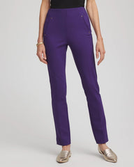 Chico's Juliet Slim Trim Detail Ankle Pants PURPLE ELIXIR