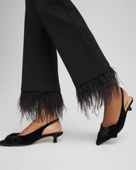 Chico's Juliet Feathered Flared Cropped Pants BLACK