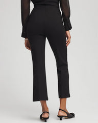 Chico's Juliet Feathered Flared Cropped Pants BLACK