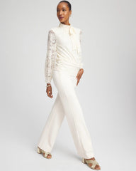Chico's Juliet Wide Full Length Pant ENGLISH CREAM